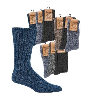 3 Paar TippTexx 24 superweiche Norwegersocken, farbig sortiert